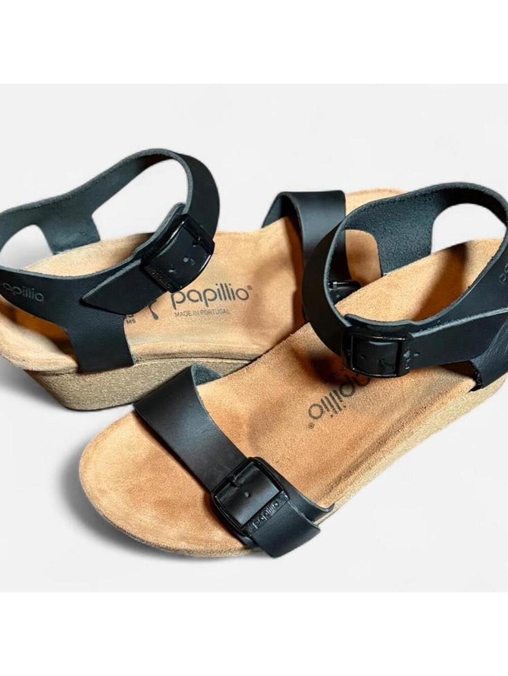 Birkenstock Papillio Black Wedge Sandals EU 38 - Picture 4 of 6